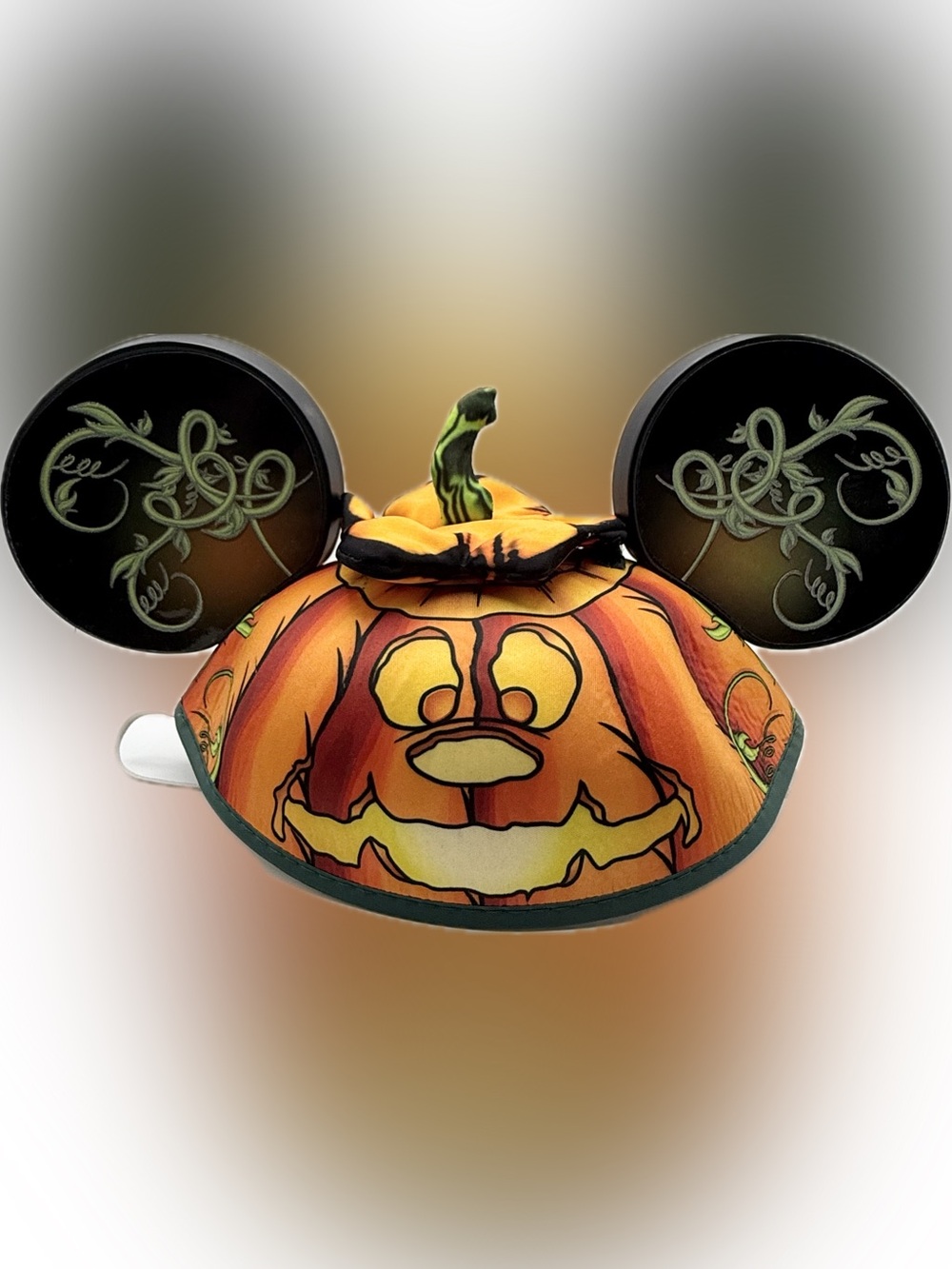 Disney Parks Halloween Jack-o'-lantern Mickey Mouse Adult Hat Glow in the Dark